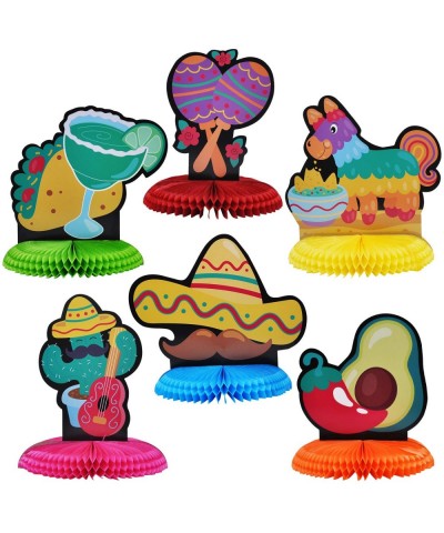 6 Cinco De Mayo Fiesta Honeycomb Table Centerpiece 8.5" for Fun Fiesta Taco Party Supplies- Luau Event Photo Props- Mexican T...