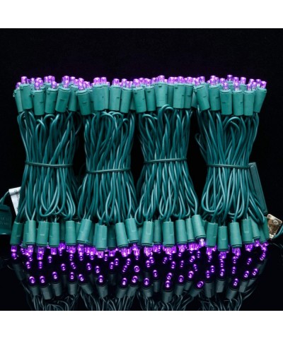 UL Certified Purple Wide Angle LED Christmas String Lights- 66 Ft 200 LED Commercial Grade 5mm Christmas Light Set- Connectab...