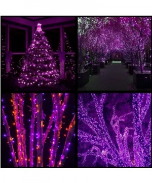 UL Certified Purple Wide Angle LED Christmas String Lights- 66 Ft 200 LED Commercial Grade 5mm Christmas Light Set- Connectab...