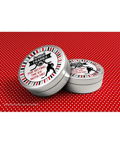 Hockey Themed Birthday Party Thank You Sticker Labels for Boys- 40 2" Party Circle Stickers by AmandaCreation- Great for Part...