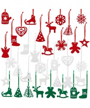 36 Pieces Christmas Felt Ornament Set - Includes Reindeer- Snowflake- Angel- Glove - Cute Hanging Ornaments for Christmas Tre...