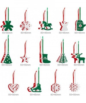 36 Pieces Christmas Felt Ornament Set - Includes Reindeer- Snowflake- Angel- Glove - Cute Hanging Ornaments for Christmas Tre...