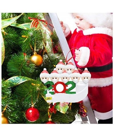 2020 Quarantine Survivor Family Customized Christmas Decorating Kit- Personalized Name Christmas Ornament with Mask Creative ...