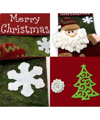 2 Pcs Set Christmas Stockings for Kids 19" Cute Plush 3D Classic Large Toys Stockings Christmas Party Decorations - Santa & S...