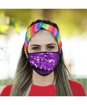 2PC Delicate Sequin Applique Protect_Face_Mask_Adult Women- Washable Reusable Easy to Wear in Europe and America for Outdoor ...