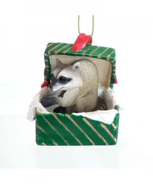 Raccoon Gift Box Christmas Ornament - DELIGHTFUL! - CN11HBII1X9 $11.40 Ornaments