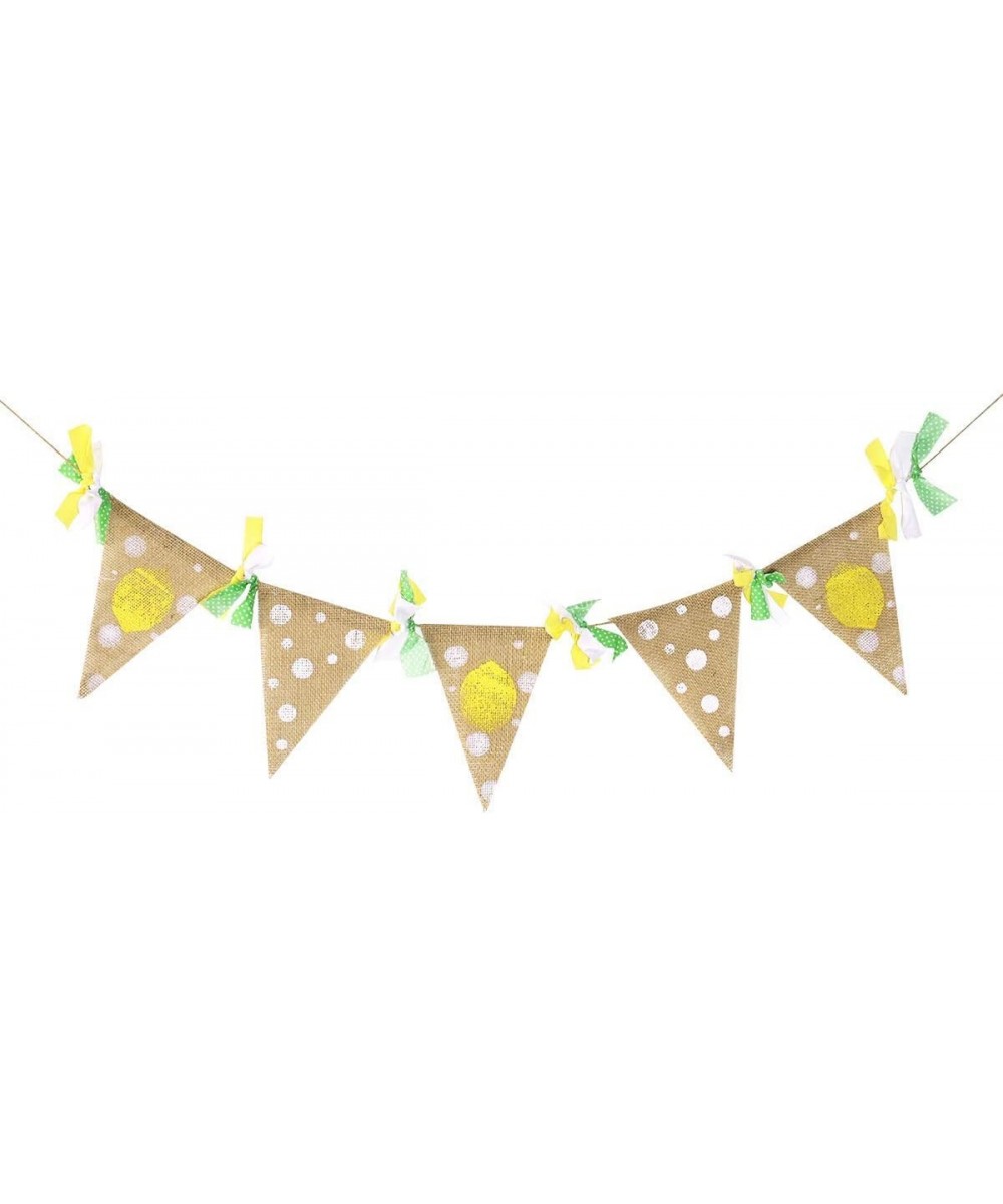 Lemon Theme Burlap Banner Party Banner Garland for Baby Shower Birthday Party Decoration - CM18SD5W86E $5.92 Banners