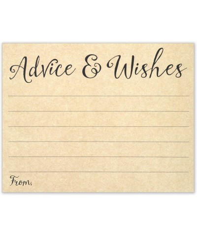 Advice and Wishes Cards - Rustic Kraft Brown Guestbook Alternative Card - Size 4.25x5.5 - Pack of 50 - CA18TRNR8RZ $10.74 Gue...