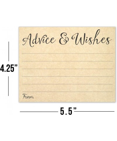 Advice and Wishes Cards - Rustic Kraft Brown Guestbook Alternative Card - Size 4.25x5.5 - Pack of 50 - CA18TRNR8RZ $10.74 Gue...