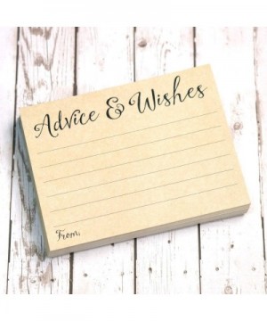 Advice and Wishes Cards - Rustic Kraft Brown Guestbook Alternative Card - Size 4.25x5.5 - Pack of 50 - CA18TRNR8RZ $10.74 Gue...