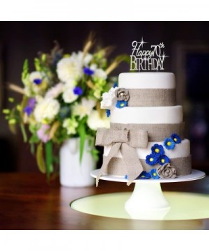Happy 70th Birthday Silver Rhinestone Crystal Cake Topper For Wedding- Birthday- Anniversary- Party. Shine & Sparkles. - Happ...
