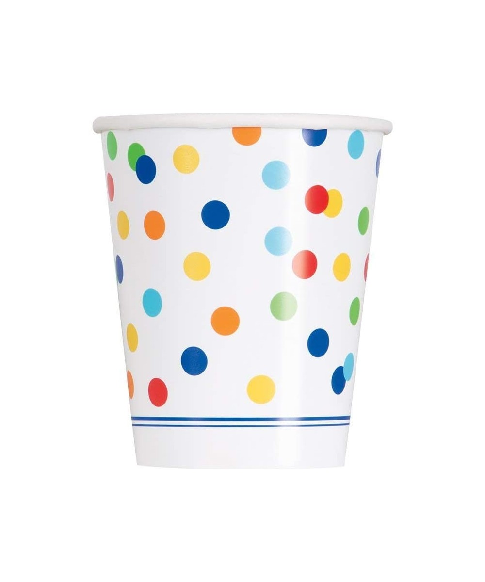 9oz Rainbow Mini Polka Dot Party Paper Cups- 8ct - C812NUB1FTL $4.37 Tableware