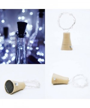 10 Pack Solar Powered Wine Bottle Lights- 10 LED Waterproof Copper Cork Shaped Lights for Wedding/Christmas/Outdoor/Holiday/G...
