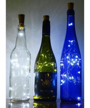 10 Pack Solar Powered Wine Bottle Lights- 10 LED Waterproof Copper Cork Shaped Lights for Wedding/Christmas/Outdoor/Holiday/G...