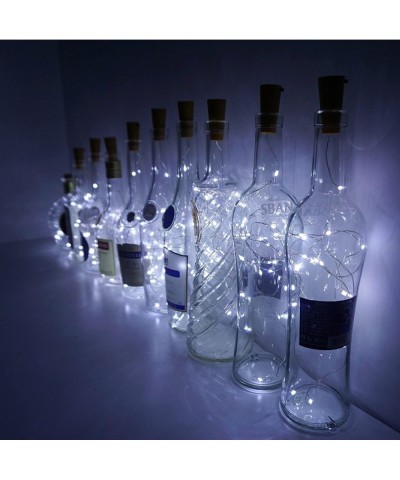 10 Pack Solar Powered Wine Bottle Lights- 10 LED Waterproof Copper Cork Shaped Lights for Wedding/Christmas/Outdoor/Holiday/G...