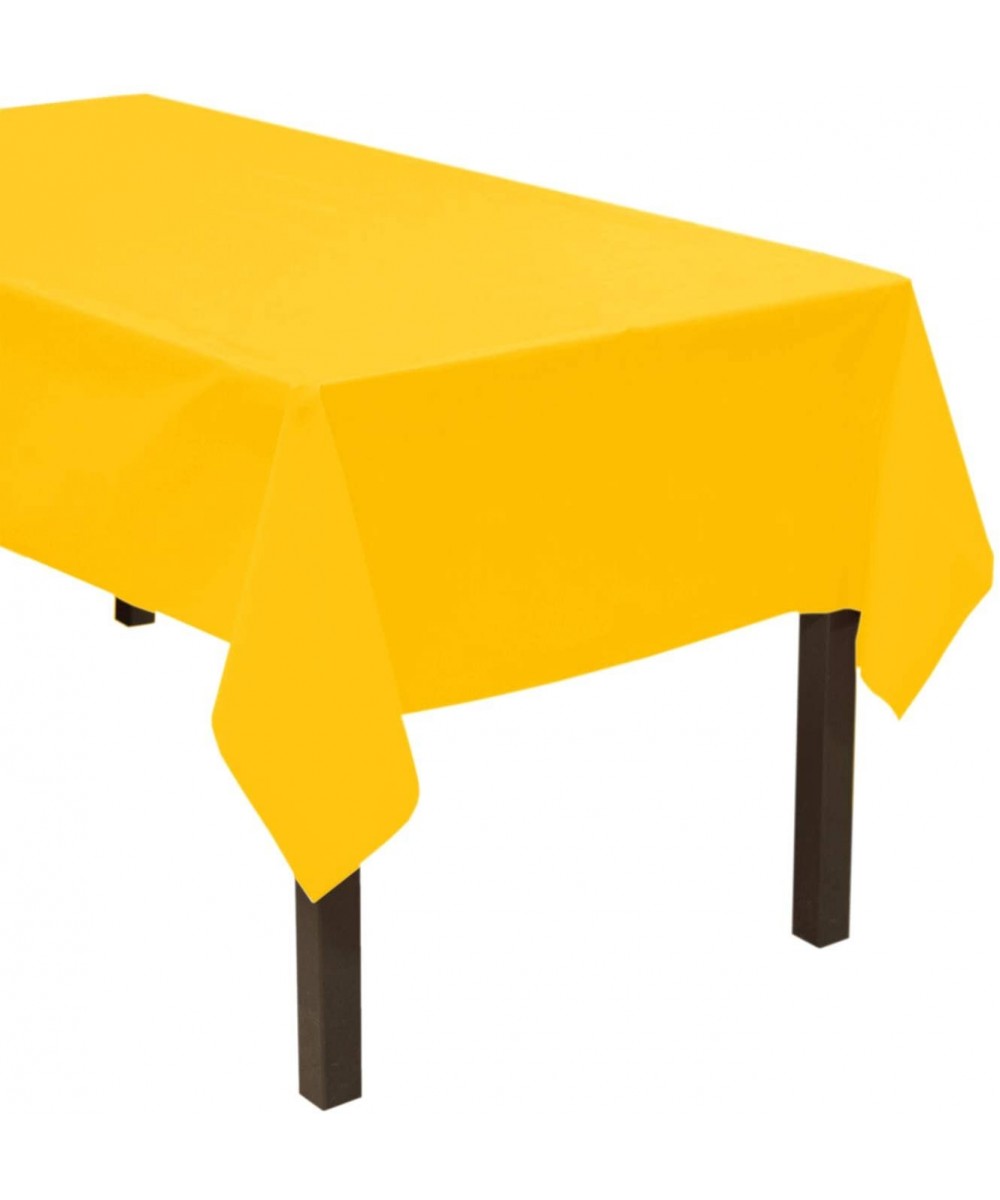 Heavy Duty Plastic Table Cover Available in 44 Colors- 54" x 108"- Harvest Yellow - Harvest Yellow - CA11DGD85OX $3.70 Sky La...