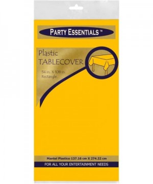 Heavy Duty Plastic Table Cover Available in 44 Colors- 54" x 108"- Harvest Yellow - Harvest Yellow - CA11DGD85OX $3.70 Sky La...