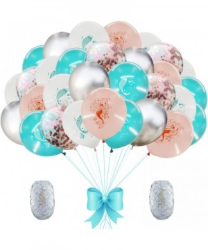 37pcs Mermaid Latex Confetti Balloons Metal Balloon for Wedding Birthday Party Decorations Baby Shower Supplies - Mer37p - C4...