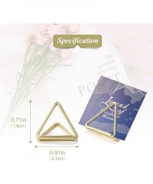 Place Card Holders- 24 Pack Triangle Shape Table Card Holders Wedding Table Number Holders Photo Holder Pictures Stand Clips ...