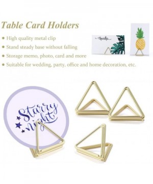 Place Card Holders- 24 Pack Triangle Shape Table Card Holders Wedding Table Number Holders Photo Holder Pictures Stand Clips ...