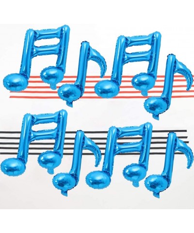 10Pcs Blue Music Note Foil Balloons Music Theme Party Decorations Music Birthday Decorations Rock Star Birthday Decorations R...