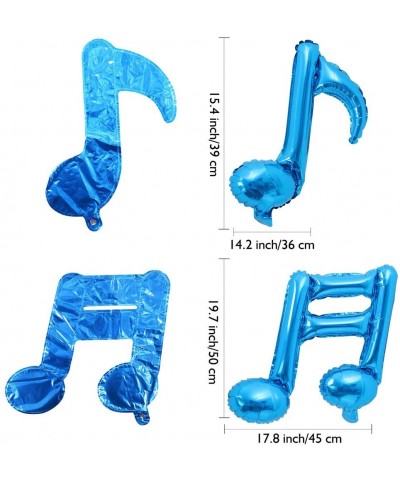 10Pcs Blue Music Note Foil Balloons Music Theme Party Decorations Music Birthday Decorations Rock Star Birthday Decorations R...