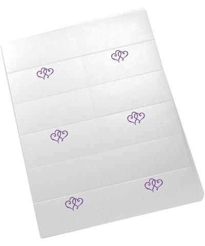 Linked Hearts Printable Place Cards- Purple- Set of 60 (10 Sheets)- Laser & Inkjet Printers - Perfect for Wedding- Parties- a...