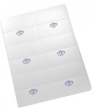 Linked Hearts Printable Place Cards- Purple- Set of 60 (10 Sheets)- Laser & Inkjet Printers - Perfect for Wedding- Parties- a...