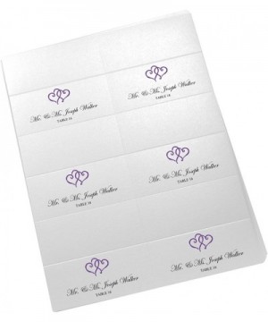 Linked Hearts Printable Place Cards- Purple- Set of 60 (10 Sheets)- Laser & Inkjet Printers - Perfect for Wedding- Parties- a...