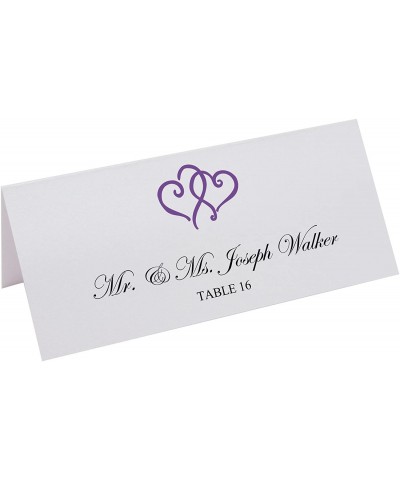 Linked Hearts Printable Place Cards- Purple- Set of 60 (10 Sheets)- Laser & Inkjet Printers - Perfect for Wedding- Parties- a...