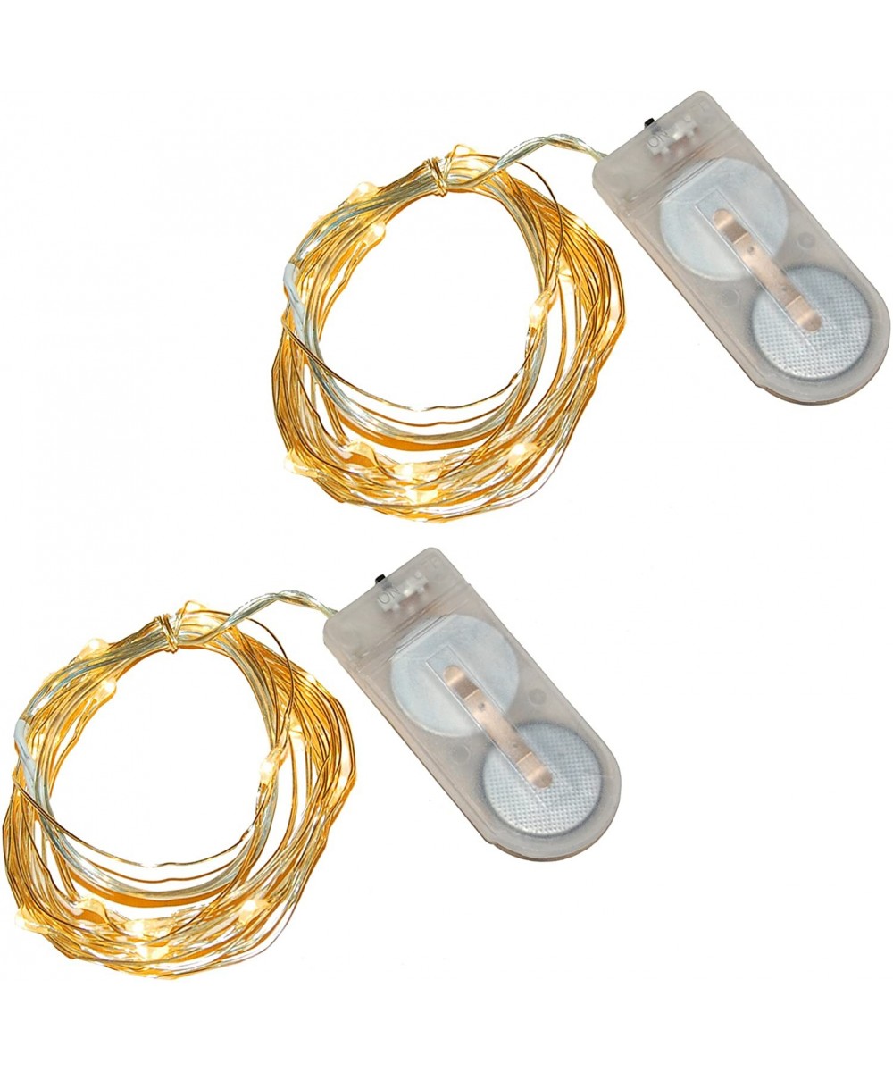 2 Count Battery Operated Submersible Mini String Lights (80 Lights)- Amber - Amber - CN12I7QA4E1 $12.40 Outdoor String Lights