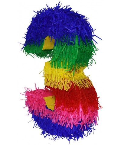 Colorful Number Three Pinata - Mexican Piñata - Handmade in Mexico - 3 - C318ELOHRM4 $15.45 Piñatas
