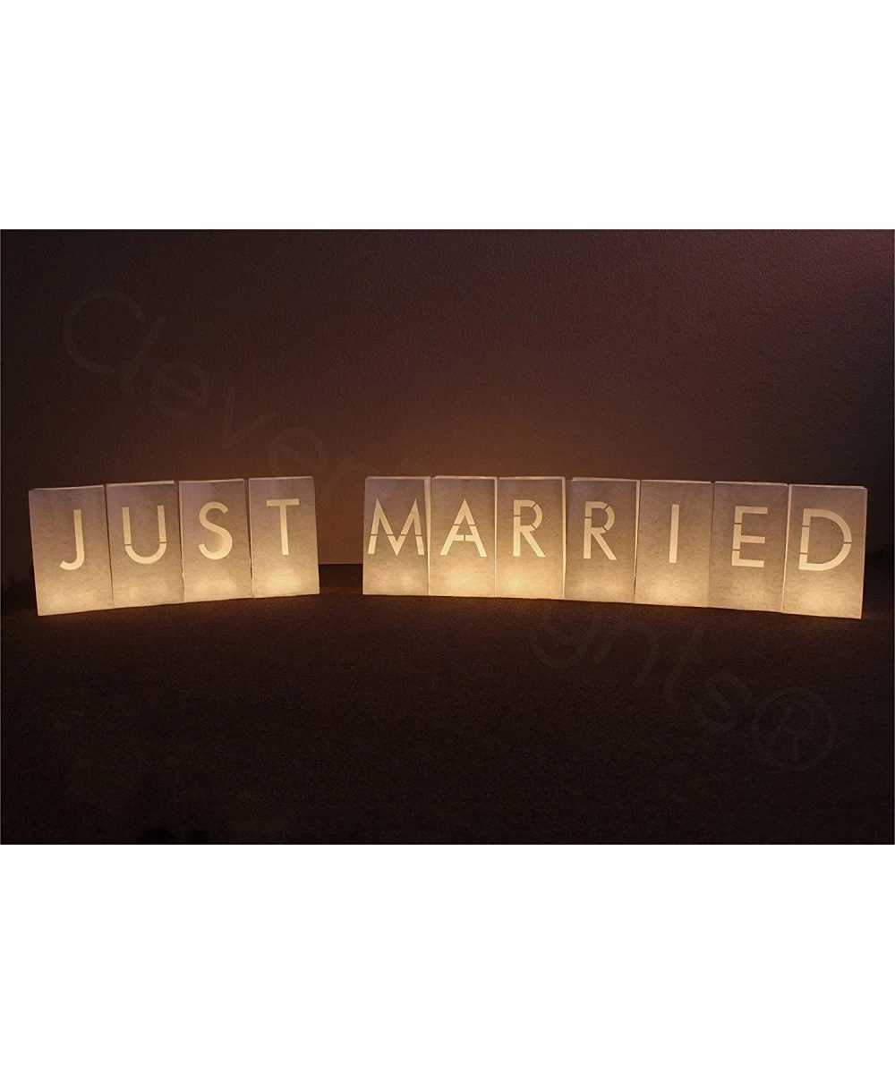 White Luminary Bags - Just Married - 22 Bags (2 Full Sets) - CO17XXO06RX $13.53 Luminarias