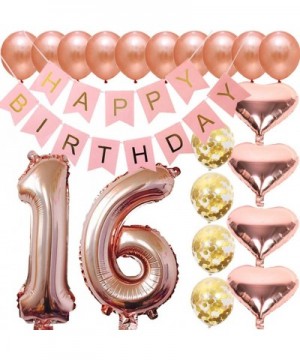 16th Birthday Decorations - 16th Birthday Decorations Rose Gold 16th Rose Gold Balloons 40 inch Pink and Gold Happy Birthday ...