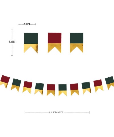 Christmas Decorations 39.4ft Christmas Banner Party Decorations Gold Fishtail Paper Bunting Banners Hanging Flag Streamers fo...