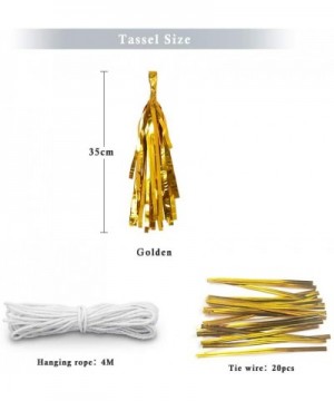 35cm Gold Tissue Paper Tassel DIY Hanging Paper Decorations Party Garland Decor for Party Decorations Wedding-Festival-Baby S...