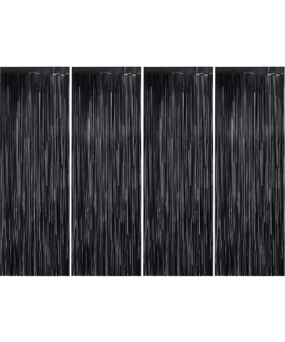 4 Packs Photo Booth Backdrops Foil Curtains Metallic Tinsel Backdrop Curtains Door Fringe Curtains for Wedding Birthday Chris...