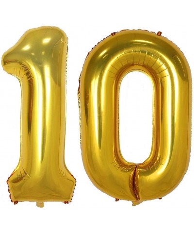 Gold Number 10 Balloon- 40 Inch - Gold Number 10 - CX18HATAANH $7.83 Balloons