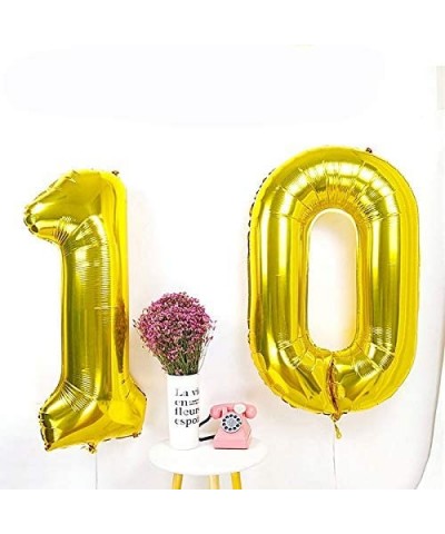 Gold Number 10 Balloon- 40 Inch - Gold Number 10 - CX18HATAANH $7.83 Balloons