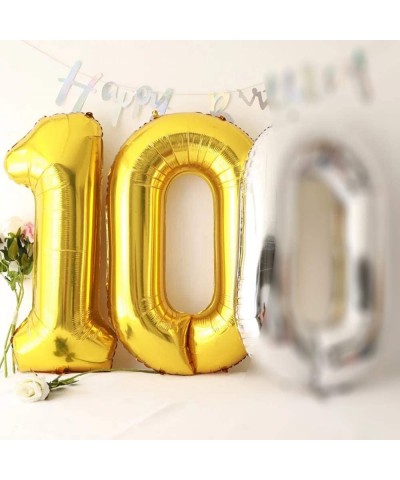 Gold Number 10 Balloon- 40 Inch - Gold Number 10 - CX18HATAANH $7.83 Balloons