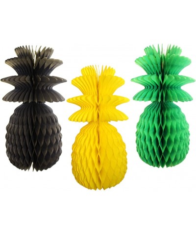 3-Pack 13 Inch Jamaica Solid Pineapple Decorations - Jamaican - Black- Yellow- Green - C61840DSTL6 $9.05 Centerpieces