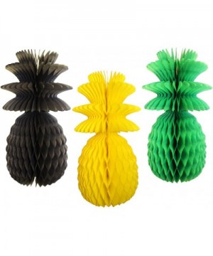 3-Pack 13 Inch Jamaica Solid Pineapple Decorations - Jamaican - Black- Yellow- Green - C61840DSTL6 $9.05 Centerpieces