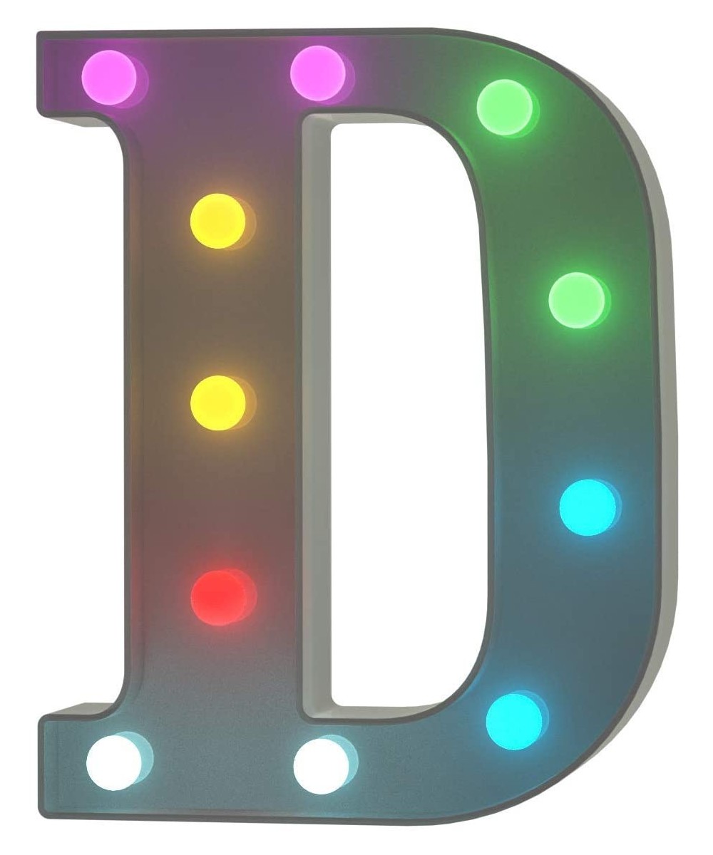 Letter Lights USB Powered Light up Letters with Remote- 16 Color Changing Marquee Letter Lights Multicolor Colors for Home Ba...