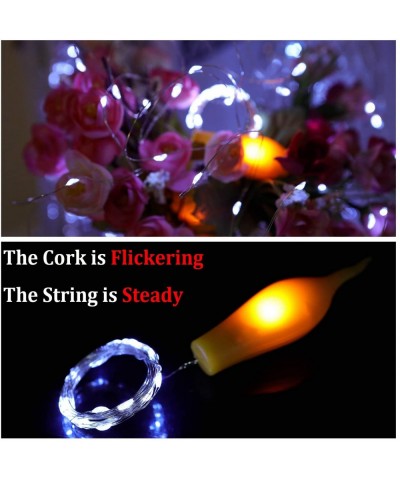 10 Pack 20 LED Wine Lights with Cork Flickering Battery Lights in Bottles Waterproof Fairy String Lights for Wine Bottle Cork...