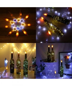 10 Pack 20 LED Wine Lights with Cork Flickering Battery Lights in Bottles Waterproof Fairy String Lights for Wine Bottle Cork...