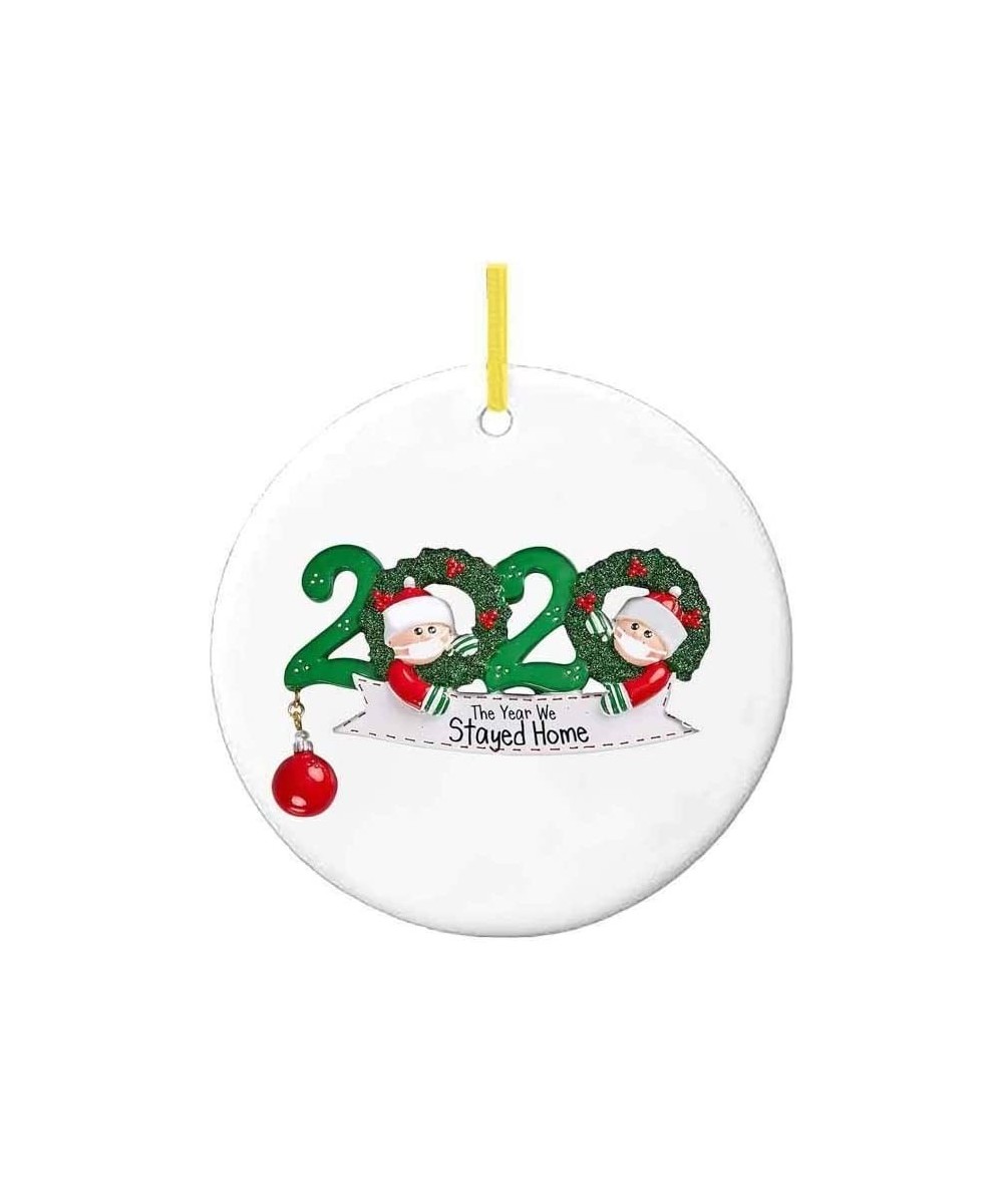 2020 Christmas Pendant Hanging Tree with Family Members Holiday Creative Free Personalizing Decoration Gift (B-Family of 2- 1...