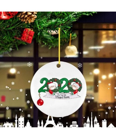 2020 Christmas Pendant Hanging Tree with Family Members Holiday Creative Free Personalizing Decoration Gift (B-Family of 2- 1...