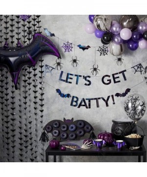 Halloween Spider Web and Bat Hanging banner Decorations- Let's Get Batty - CG18W5M3S8Y $6.61 Banners & Garlands