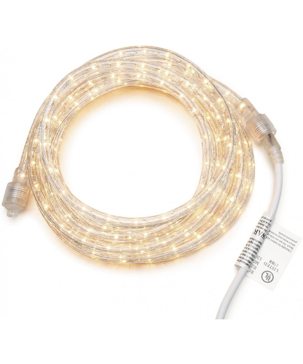 18' Long Rope Light Set - 216 Bright Lights for Indoor or Outdoor Use - Flexible Clear Tube Light Makes Decorating Fast and E...