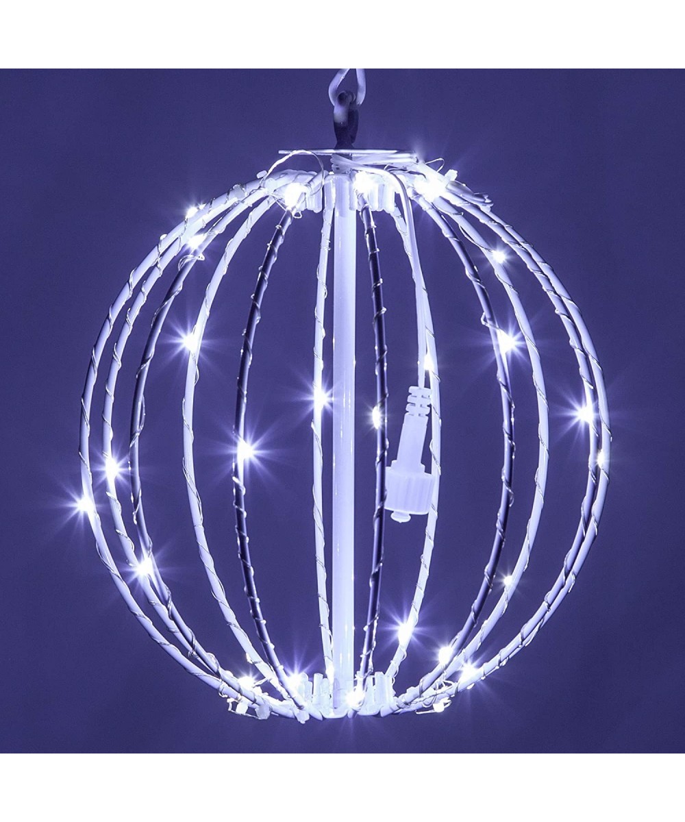 8" LED Fairy Light Ball - Indoor/Outdoor Fairy Lights Decoration with Fairy Mini Lights- Sphere Light Fold Flat Metal Frame (...